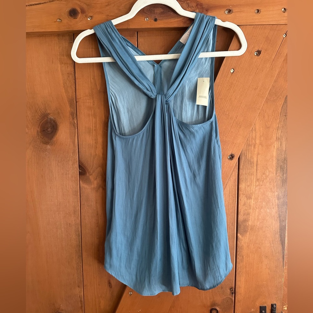 NWT LOFT Silky Blue Top Sz SP